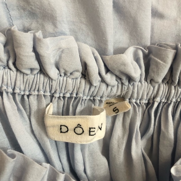 Doen light blue seaglass Ischia midi cotton dress size Small - Picture 7 of 9